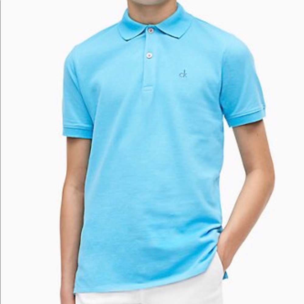 Calvin Klein boys aqua polo